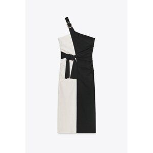 ZARA KNOT DETAIL MIDI DRESS